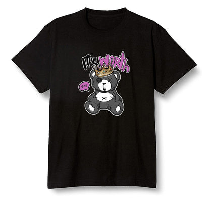 Pop Colour AJ1 Zoom Cmft Psg - Worth Trying Teddy Bear - Black Men T-shirt