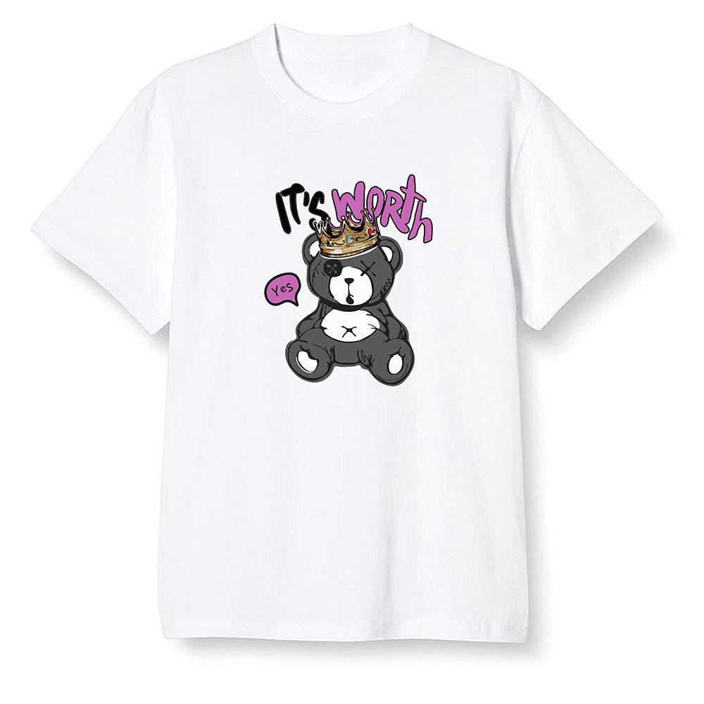Pop Colour AJ1 Zoom Cmft Psg - Worth Trying Teddy Bear - White Men T-shirt