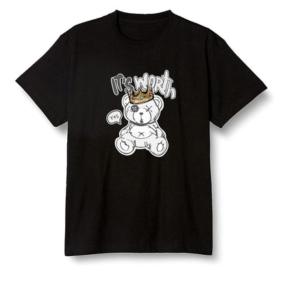 Pop Colour AJ1 Retro High OG CO Japan - Neutral Grey - Worth Trying Teddy Bear - Black Men T-shirt