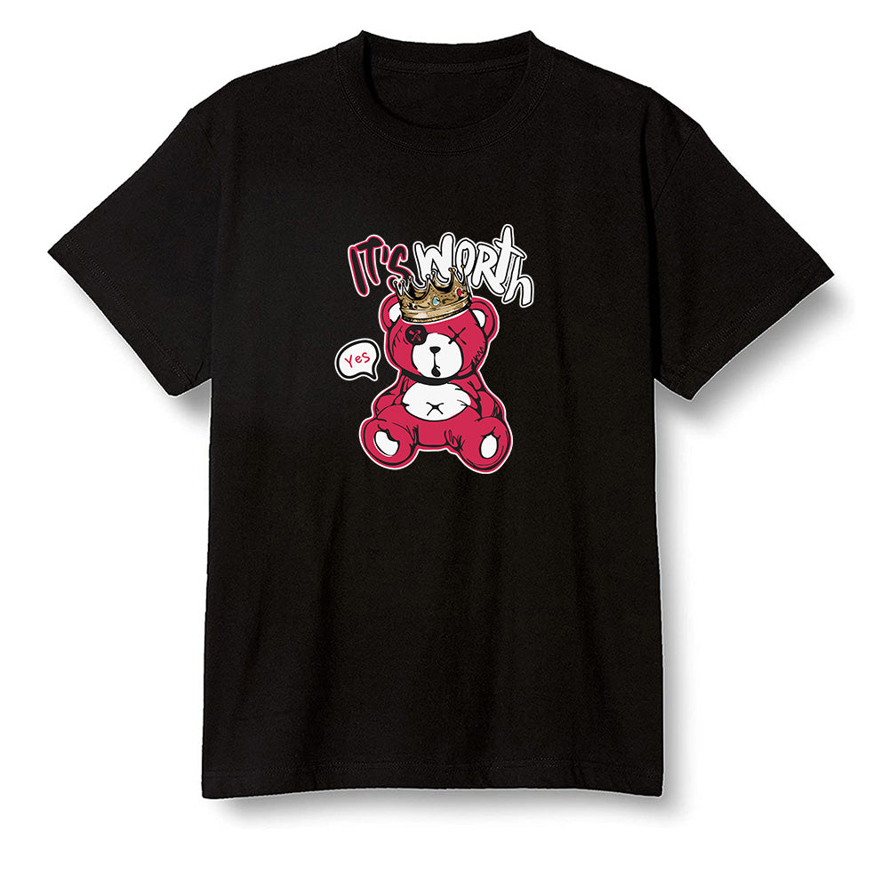 Pop Colour AJ6 Retro Carmine - Worth Trying Teddy Bear - Black Men T-shirt