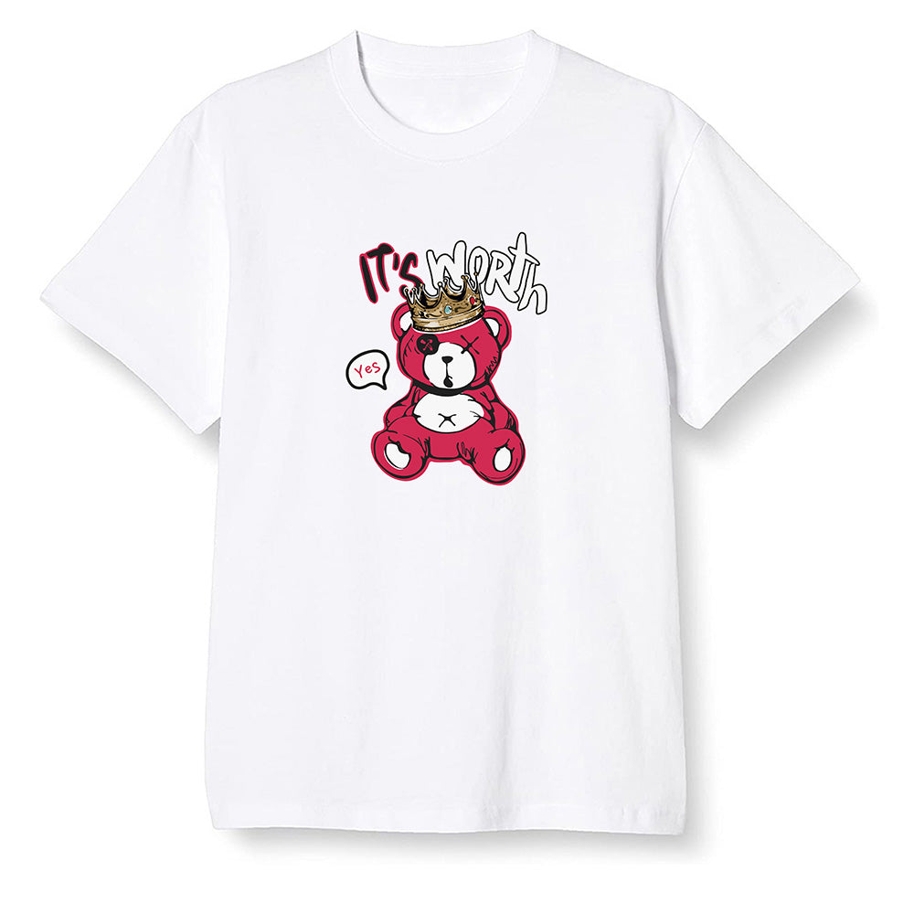 Pop Colour AJ6 Retro Carmine - Worth Trying Teddy Bear - White Men T-shirt