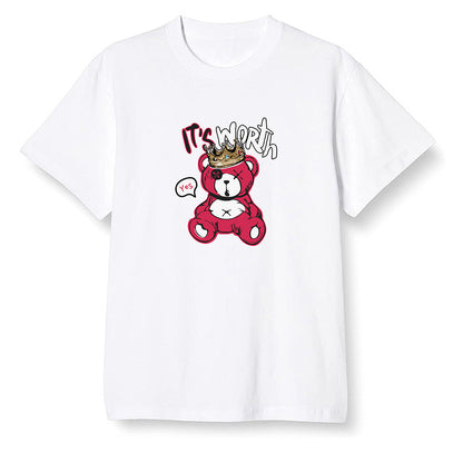 Pop Colour AJ6 Retro Carmine - Worth Trying Teddy Bear - White Men T-shirt