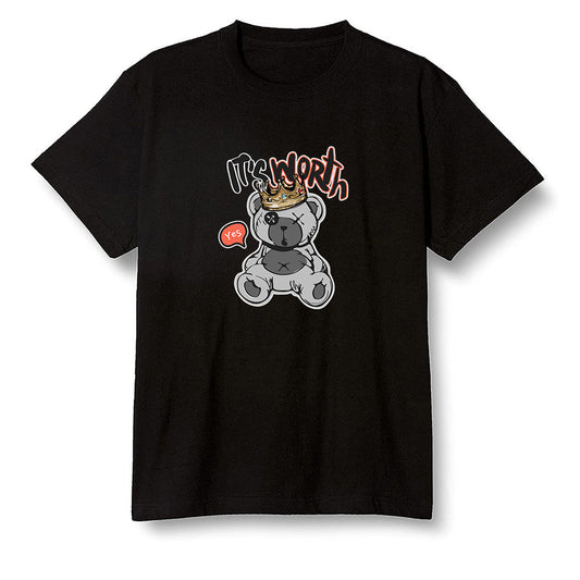 Pop Colour AJ6 Retro Psg Iron Grey Infrared - Worth Trying Teddy Bear - Black Men T-shirt