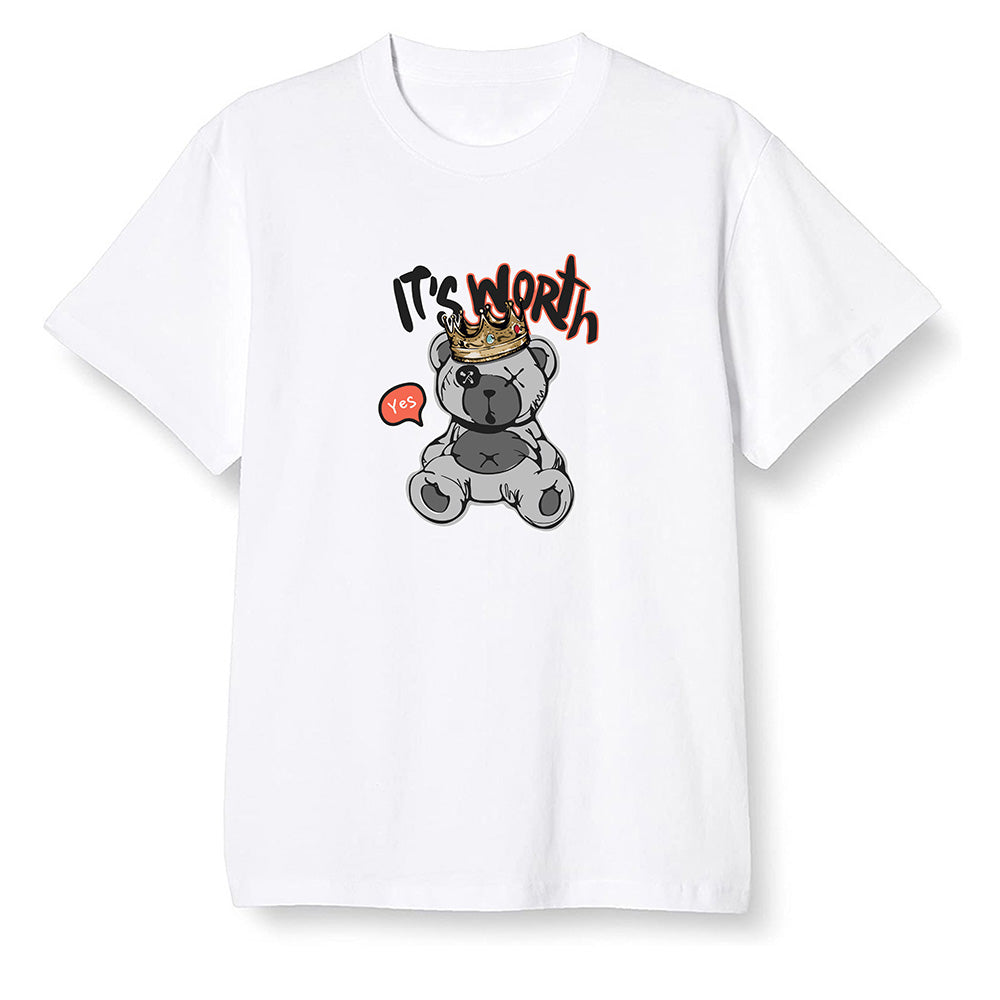 Pop Colour AJ6 Retro Psg Iron Grey Infrared - Worth Trying Teddy Bear - White Men T-shirt