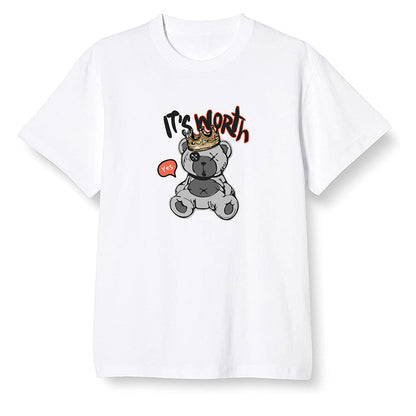 Pop Colour AJ6 Retro Psg Iron Grey Infrared - Worth Trying Teddy Bear - White Men T-shirt