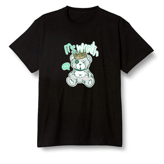 Pop Colour AJ6 Tiffany Blue - Worth Trying Teddy Bear - Black Men T-shirt