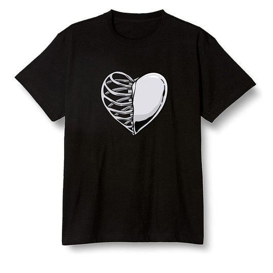 Pop Colour AJ1 Low Retro 'White' White/White-Metallic Silver - Your heart  - Black Men T-shirt