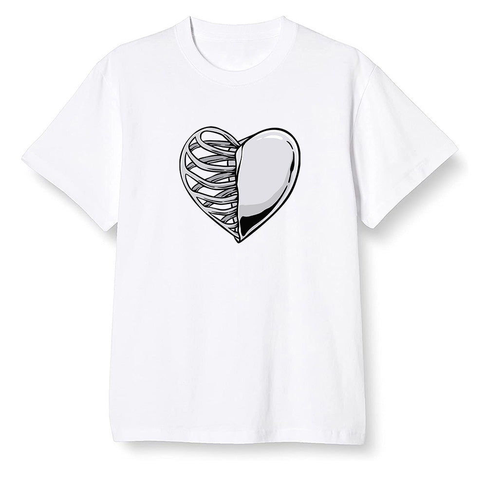 Pop Colour AJ1 Low Retro 'White' White/White-Metallic Silver - Your heart  - White Men T-shirt