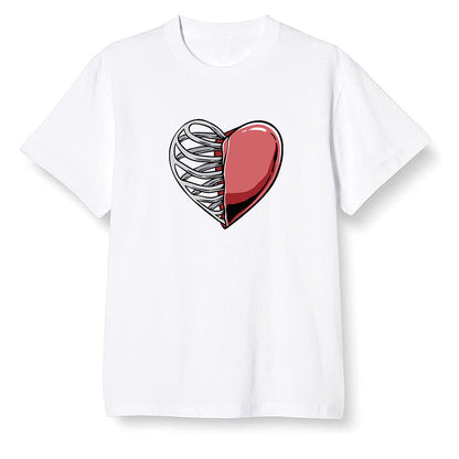 Pop Colour AJ1 Retro Low 'Hare' Grey Mist/University Red-Light Poison - Your heart  - White Men T-shirt