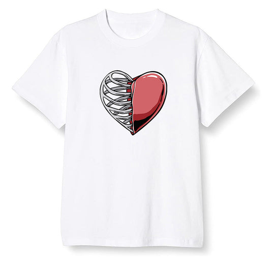 Pop Colour AJ1 Retro Low 'Hare' Grey Mist/University Red-Light Poison - Your heart  - White Men T-shirt