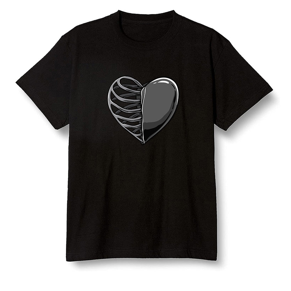 Pop Colour AJ1 Low 'Triple Black' Black - Your heart  - Black Men T-shirt