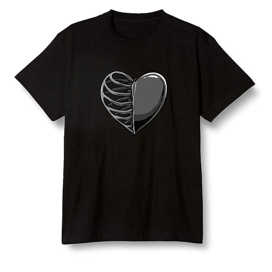 Pop Colour AJ1 Low 'Triple Black' Black - Your heart  - Black Men T-shirt