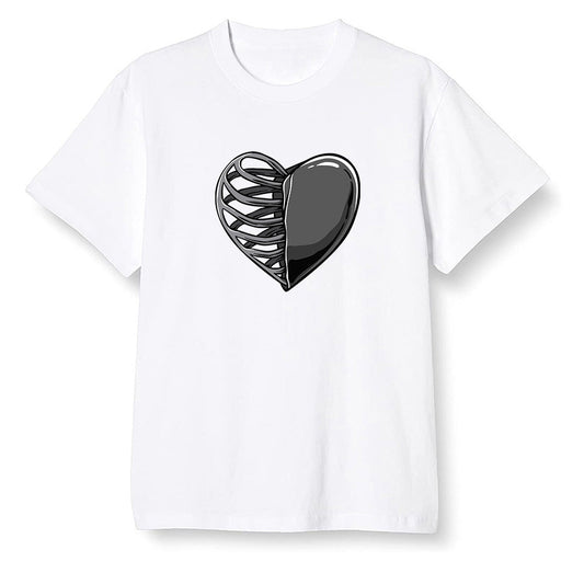 Pop Colour AJ1 Low 'Triple Black' Black - Your heart  - White Men T-shirt