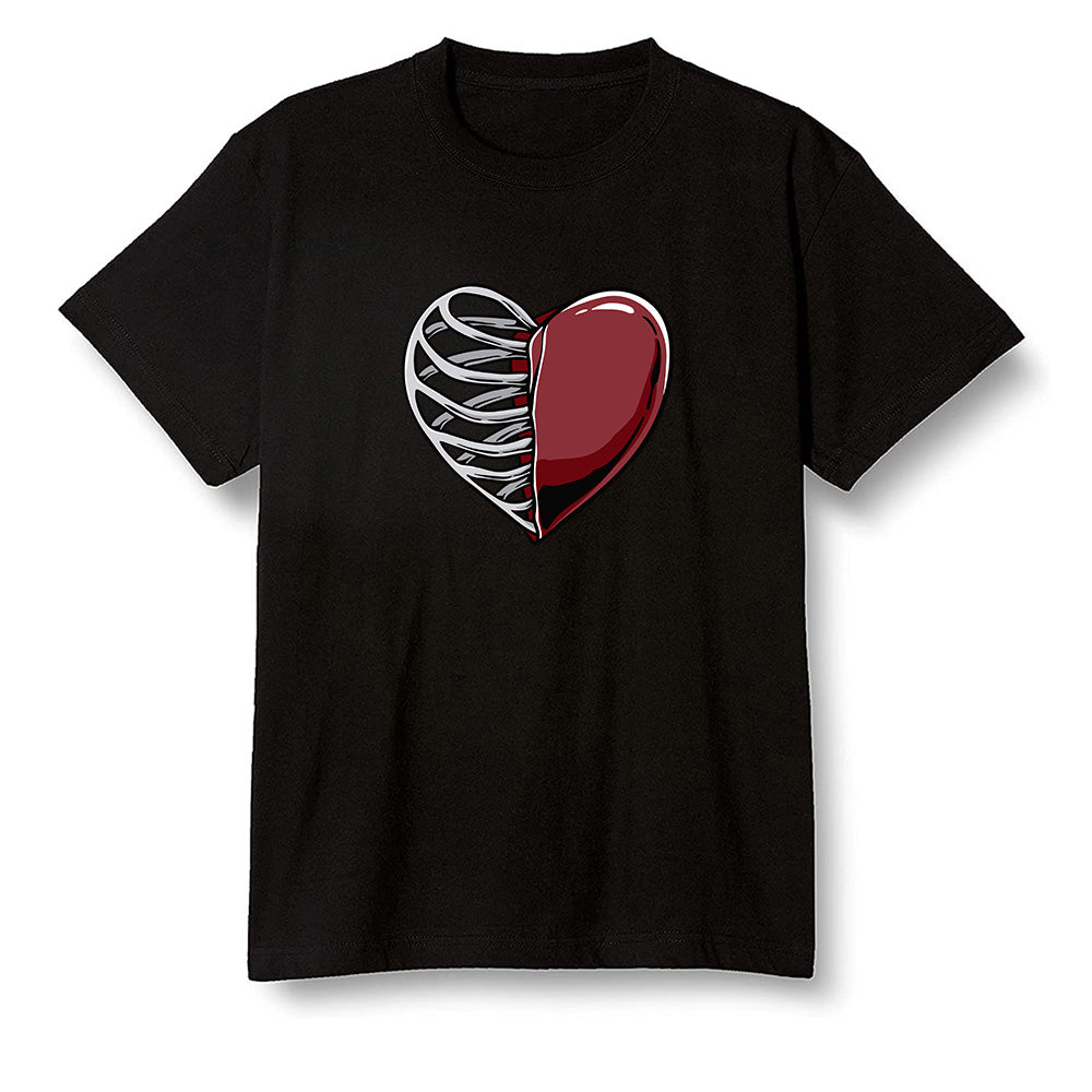 Pop Colour AJ1 Low Black Toe - Your heart  - Black Men T-shirt