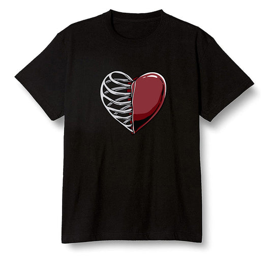 Pop Colour AJ1 Low Black Toe - Your heart  - Black Men T-shirt