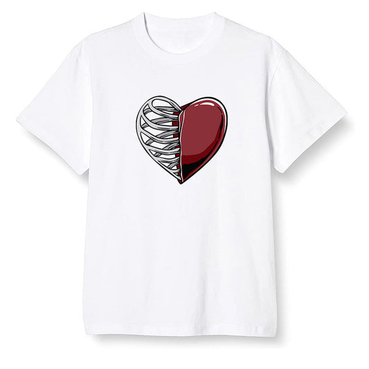 Pop Colour AJ1 Low Black Toe - Your heart  - White Men T-shirt