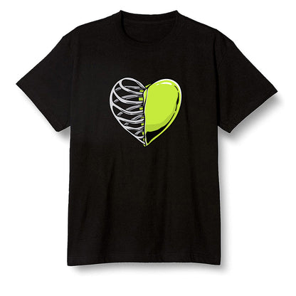 Pop Colour AJ1 Mid Grey Volt - Your heart  - Black Men T-shirt