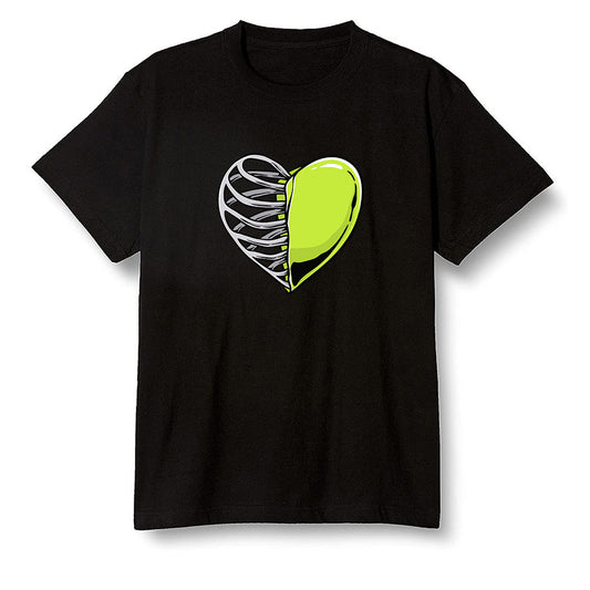 Pop Colour AJ1 Mid Grey Volt - Your heart  - Black Men T-shirt