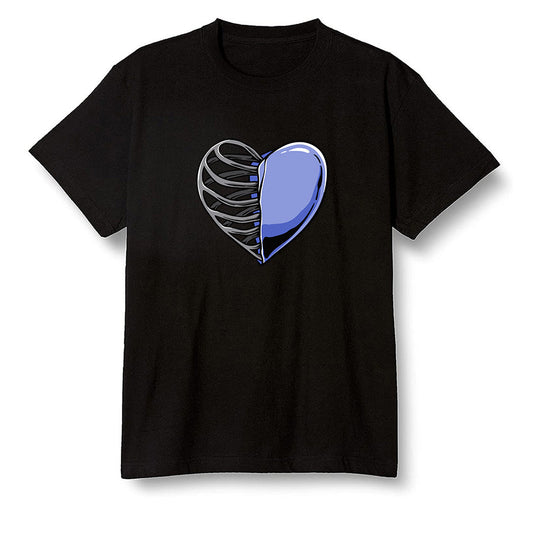 Pop Colour AJ1 Mid Hyper Royal - Your heart  - Black Men T-shirt