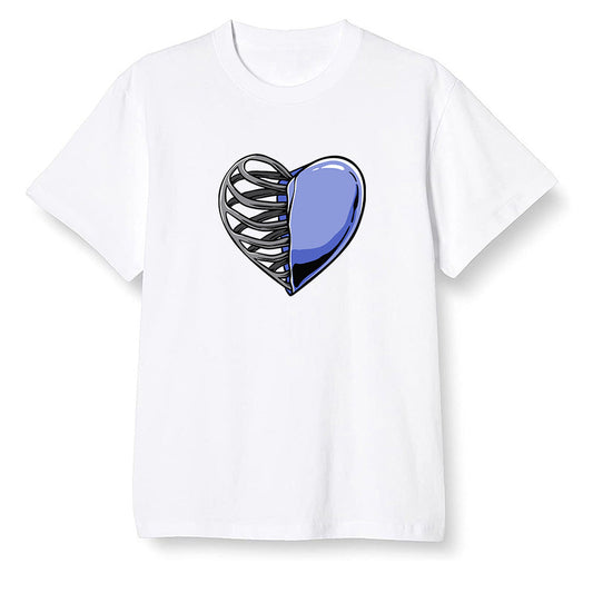 Pop Colour AJ1 Mid Hyper Royal - Your heart  - White Men T-shirt