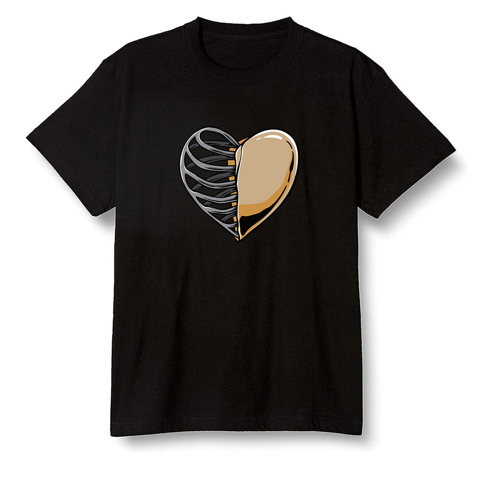 Pop Colour AJ1 Retro High OGetallic Gold - Your heart  - Black Men T-shirt
