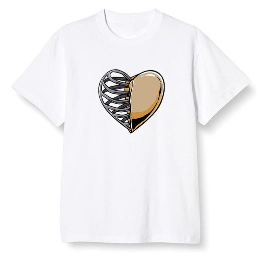 Pop Colour AJ1 Retro High OGetallic Gold - Your heart  - White Men T-shirt