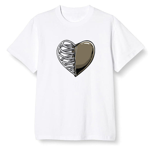 Pop Colour AJ1 Retro High Dark Mocha - Your heart  - White Men T-shirt