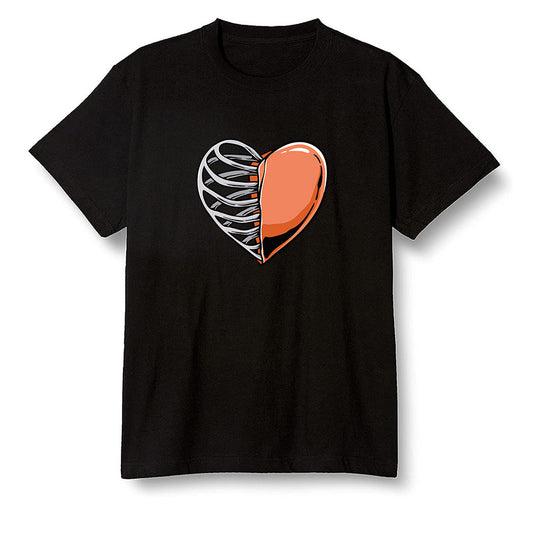 Pop Colour AJ1 Retro High OG Electro Orange - Your heart  - Black Men T-shirt