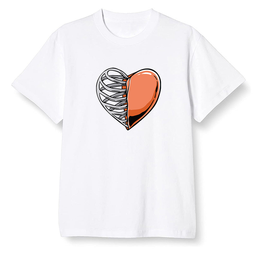 Pop Colour AJ1 Retro High OG Electro Orange - Your heart  - White Men T-shirt