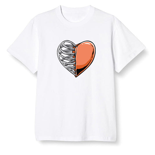 Pop Colour AJ1 Retro High OG Electro Orange - Your heart  - White Men T-shirt