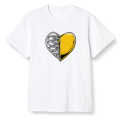 Pop Colour AJ1 Mid SE University Gold - Your heart  - White Men T-shirt