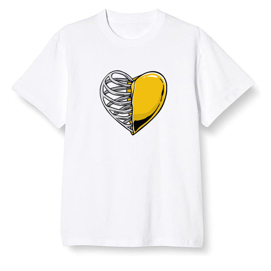 Pop Colour AJ1 Mid SE University Gold - Your heart  - White Men T-shirt