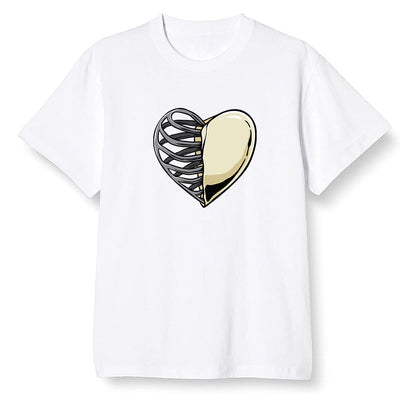 Pop Colour AJ1 Retro Hi Prm Mushroom - Your heart  - White Men T-shirt