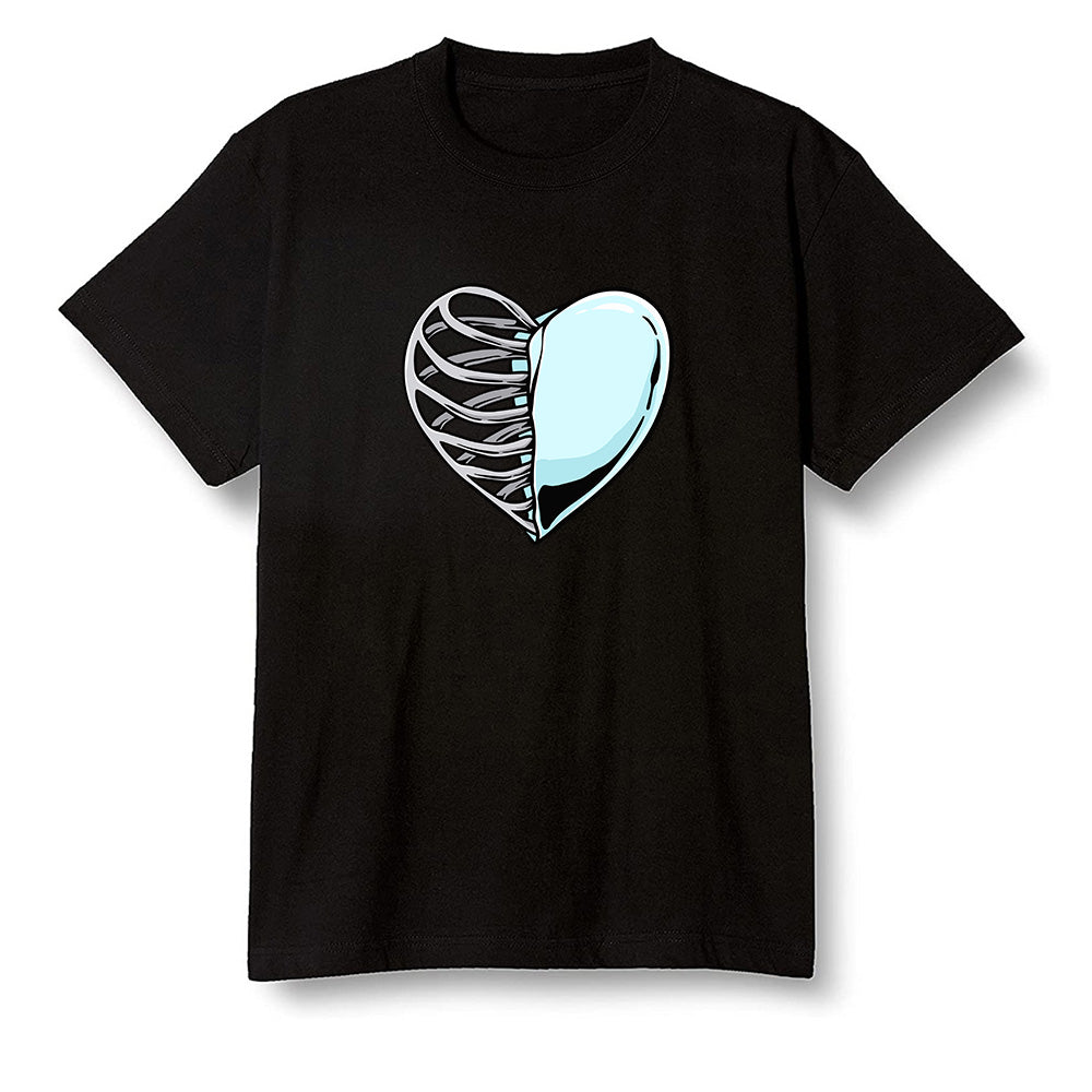 Pop Colour AJ1 NRG Joint Model - White - Your heart  - Black Men T-shirt