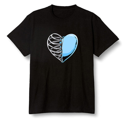 Pop Colour AJ1 NRG Joint Model - UNC - Your heart  - Black Men T-shirt