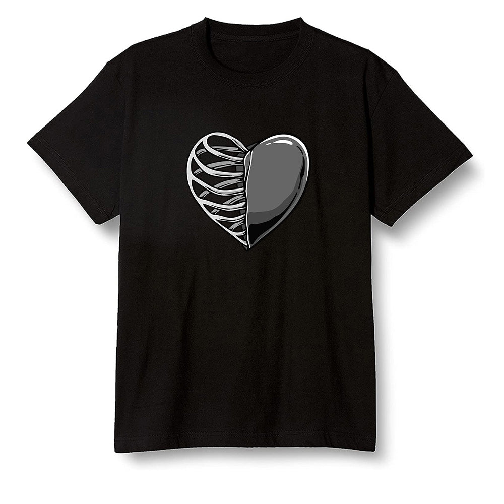 Pop Colour AJ1 High OG Silver TOE - Your heart  - Black Men T-shirt