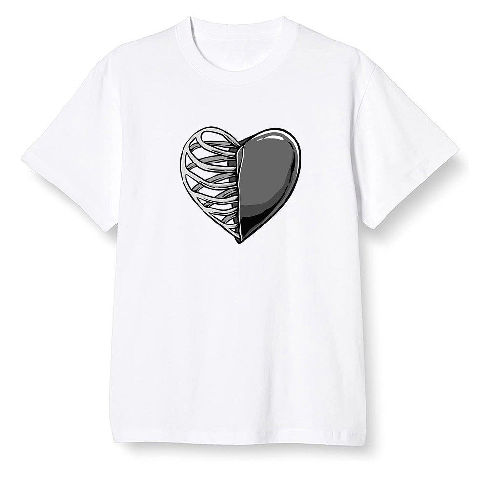 Pop Colour AJ1 High OG Silver TOE - Your heart  - White Men T-shirt