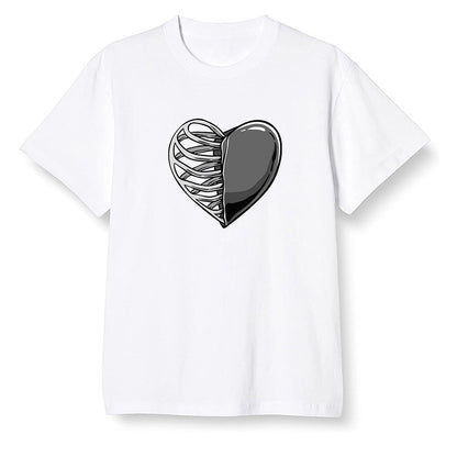 Pop Colour AJ1 High OG Silver TOE - Your heart  - White Men T-shirt