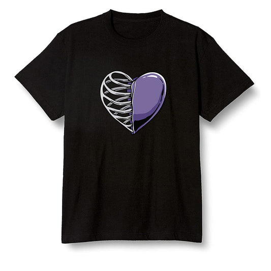 Pop Colour AJ1 High OG Court Purple - Your heart  - Black Men T-shirt