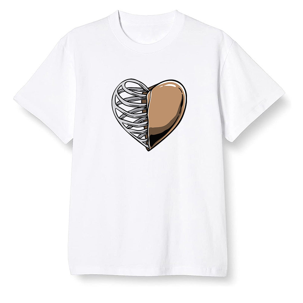 Pop Colour AJ1 High OG TS SP Travis Scott - Mocha - Your heart  - White Men T-shirt