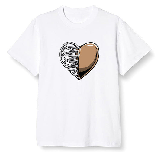 Pop Colour AJ1 High OG TS SP Travis Scott - Mocha - Your heart  - White Men T-shirt