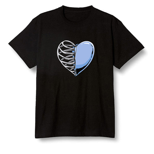 Pop Colour AJ1 High OG Wolf Grey/Sail/Photon Dust/White - Your heart  - Black Men T-shirt