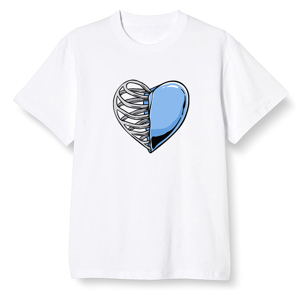 Pop Colour AJ1 High OG SP Fragment Design X Travis Scott - Your heart  - White Men T-shirt