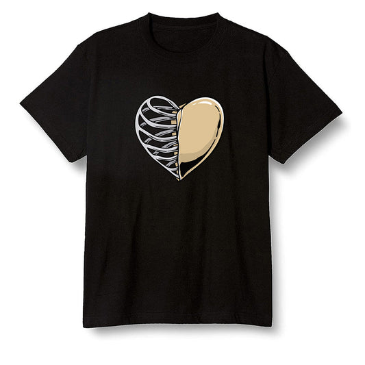 Pop Colour AJ1 Low Travis Scott X Fragment - Your heart  - Black Men T-shirt