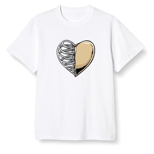Pop Colour AJ1 Low Travis Scott X Fragment - Your heart  - White Men T-shirt