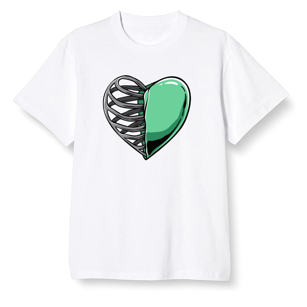 Pop Colour AJ13 Retro 'Lucky Green' - Your heart - White Men T-shirt