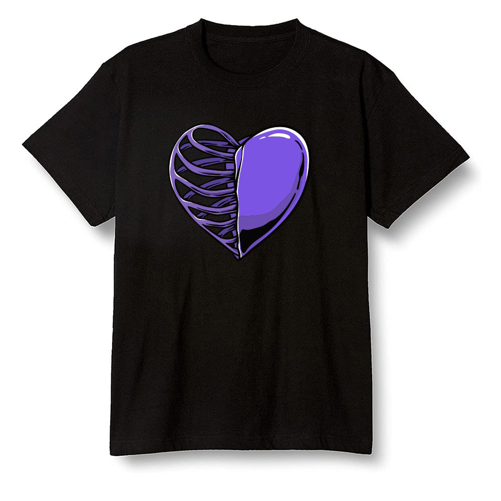 Pop Colour AJ13 Retro Court Purple - Your heart - Black Men T-shirt