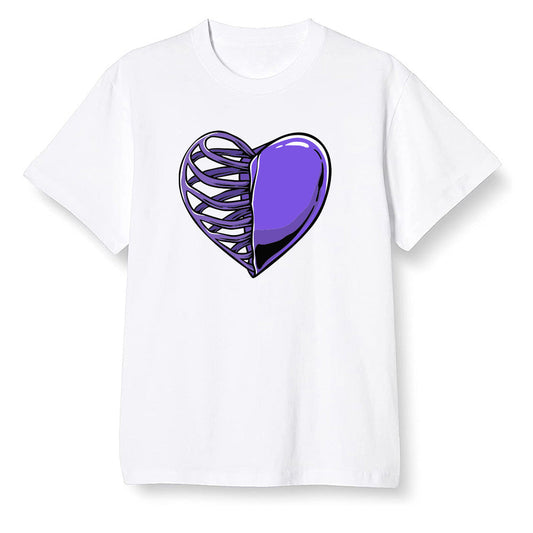 Pop Colour AJ13 Retro Court Purple - Your heart - White Men T-shirt