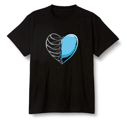 Pop Colour AJ6 Retro Unc - Univeristy Blue - Your heart - Black Men T-shirt