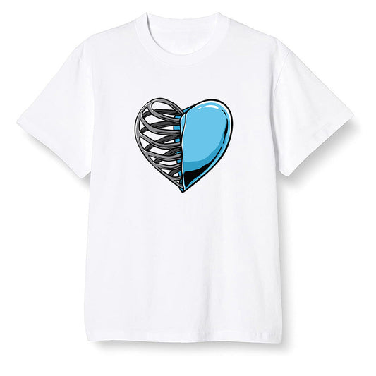 Pop Colour AJ6 Retro Unc - Univeristy Blue - Your heart - White Men T-shirt